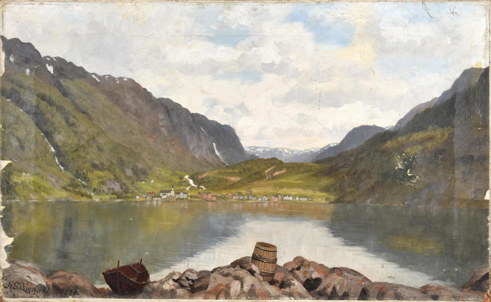 Anders Guttormsen Wigdahl 1830-1914 Olja på Duk