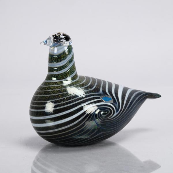 Oiva Toikka 1931-2019 Fågel "Long tailed duck" Glas 1900-tal