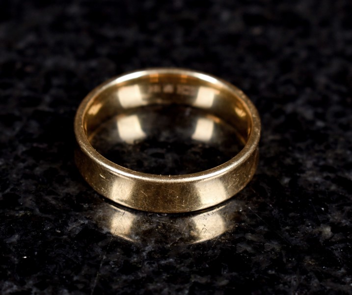 Slät ring 18K Guld 1900-tal