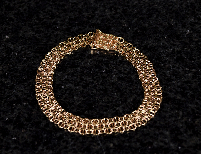 Armband / Krysslänk 18K Guld 1900-tal