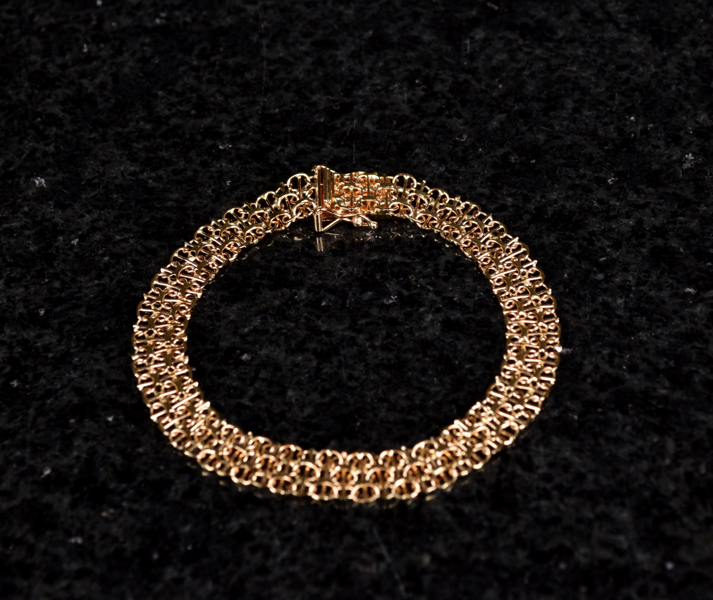 Armband / Krysslänk 18K Guld 1900-tal